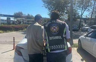 Arnavutköy’de trafiği tehlikeye düşüren magandaya...