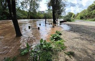 Bartın Irmağı taşmaya başladı