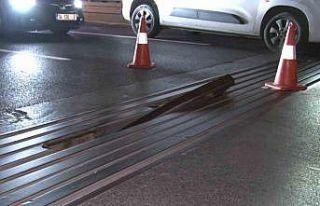 Bayrampaşa’da yerinden çıkan genleşme derzi,...