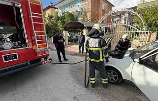 Burdur’da otomobilde yangın