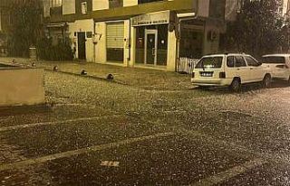 Çanakkale’de dolu yağışı etkili oldu