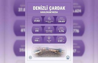 Denizli Çardak Havalimanı 9 ayda 336 bin yolcuya...