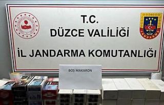 Düzce’de 86 bin makaron ele geçirildi