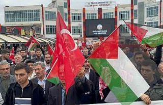 Edirne’de üniversite öğrencilerinden Filistin’e...