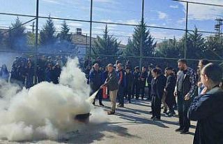 Elazığ’da öğrencilere yangın eğitimi