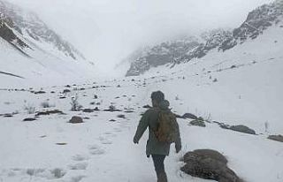 Erzincan’ın yüksek kesimlerine kar yağdı