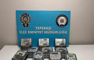 Eskişehir’de 10 adet elektrik sayacını çalan...
