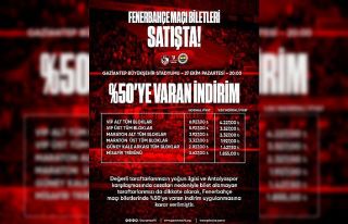 Gaziantep FK - Fenerbahçe maçı biletleri yüzde...