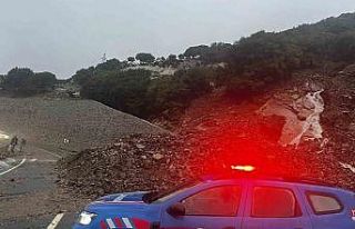 Gökçeada’da sele teslim olan bölgeler dron ile...