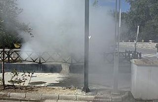 İlaçlama faaliyetini yangın sandılar