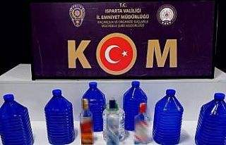 Isparta’da 33,5 litre kaçak alkol ve elektronik...