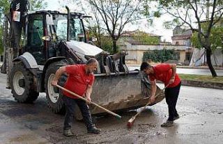 Kahramanmaraş’ta yağış sonrası temizlik
