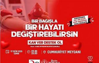 Kan bağışında bulunanlara kamp sandalyesi hediye