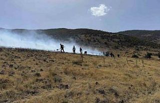 Karapınar’da ot yangını ormana sıçramadan söndürüldü