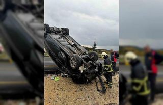 Kastamonu’da takla atan hafif ticari aracın sürücüsü...