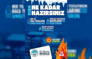 Kayseri Büyükşehir İtfaiyesi’nden ‘baca temizliği’...