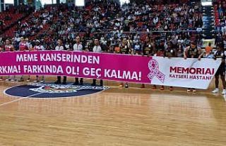 Kayseri Kadın Basketbol ’meme kanserine’ dikkat...