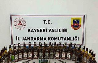 Kayseri’de 50 şişe sahte alkol ele geçirildi:...