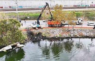 Küçükçekmece Menekşe deresindeki batık tekneler...