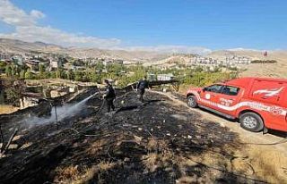 Malatya’nın Darende ilçesinde ot yangını