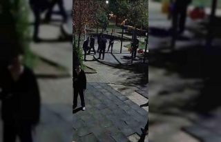Mardin’de bir grup genç, çocuk parkındaki oyuncaklara...