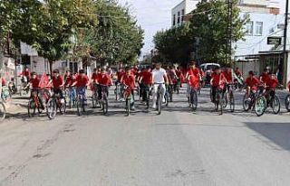 Öğrenciler Gazze için pedal çevirdi