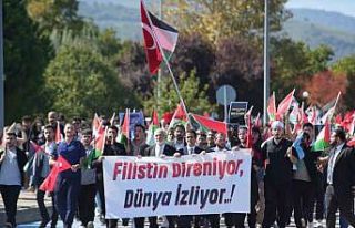 OMÜ’de Sumud Filosu’na destek yürüyüşü:...