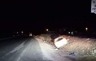 Otomobil şarampole girdi: 2 yaralı