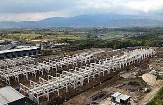 Sanayi sitesinde çalışmalar hız kesmeden devam...