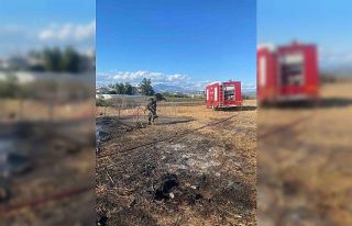 Serik’te ahırda çıkan yangında 1 koyun telef...