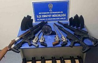 Seydişehir’de usülsüz üretim tüfek sevkiyatına...
