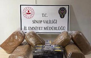Sinop’ta 30 kilo tütün ve 3 bin makaron ele geçirildi