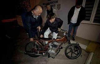 Tokat’ta bisikletini motosiklete çeviren gence...