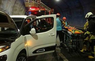 Troya Tüneli’nde trafik kazası tatbikatı