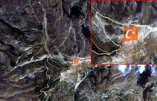 Türk Bayrağı uzaydan görüntülendi