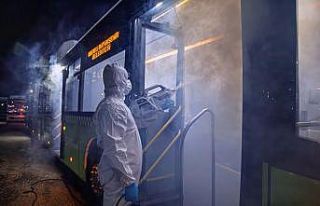 UlaşımPark otobüslerinde hijyen çalışmaları