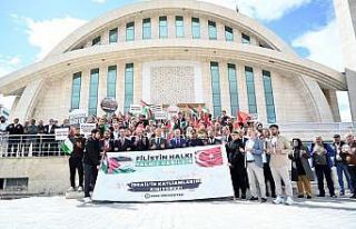 Uşak Üniversitesinde Gazze ve Filistin için dualar...