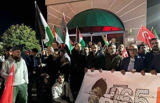 Uşak’ta Sumud Filosu ve Gazze’ye destek yürüyüşü