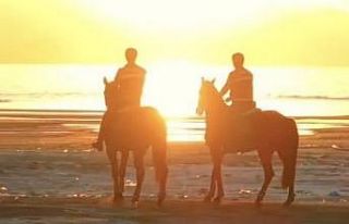 Van Gölü kıyılarında atlı jandarma nöbeti