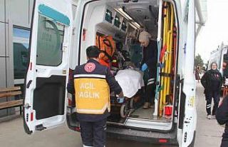 Ahırda dananın teptiği besici hastanelik oldu