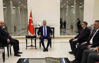 Bakan Fidan, Irak Türkmen Cephesi Başkanı Ağaoğlu...