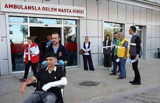 Beyşehir Devlet Hastanesinde tatbikat