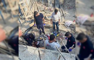 Bodrum katına düşen işçi yaralandı
