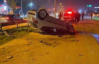 Bursa’da otomobil takla attı: 2 yaralı