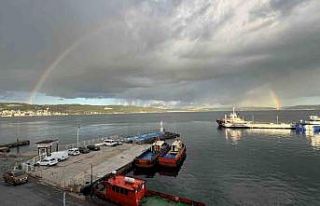 Çanakkale Boğazı’nda çifte gökkuşağı