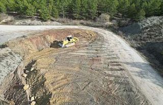 Çomar Barajında 2. etap yol genişletme çalışmaları...