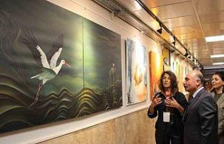 Çorum’da sanatçılar resimlerini şehit öğretmenler...