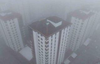 Elazığ’da 200 metreden şehir sis içinde kayboldu