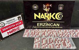 Erzincan’da 216 adet sentetik ecza ele geçirildi