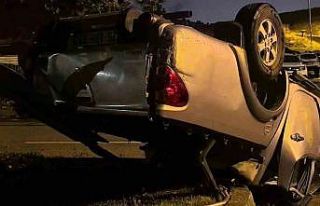 Erzurum’da kamyonet takla attı: 1 yaralı